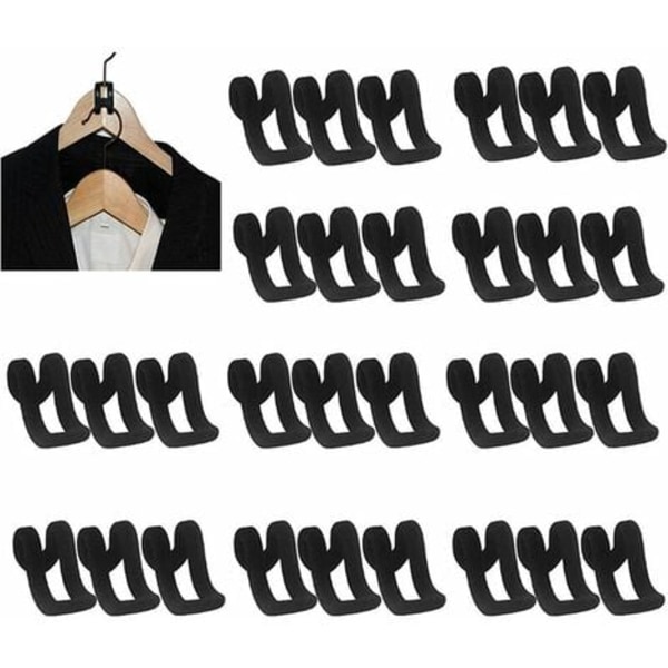 30st Mini flockade hängare, mini flockade hängare krokar, halkfria mini flockade, anslutningskrokar, garderob