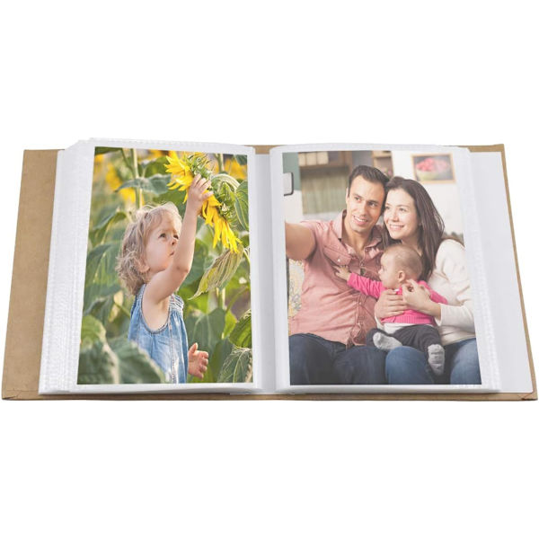 Fotoalbum 6 X 4, Slip In Baby Fotoalbum Bok, 100 Bilder Familie Minnebok for Reise Bryllup