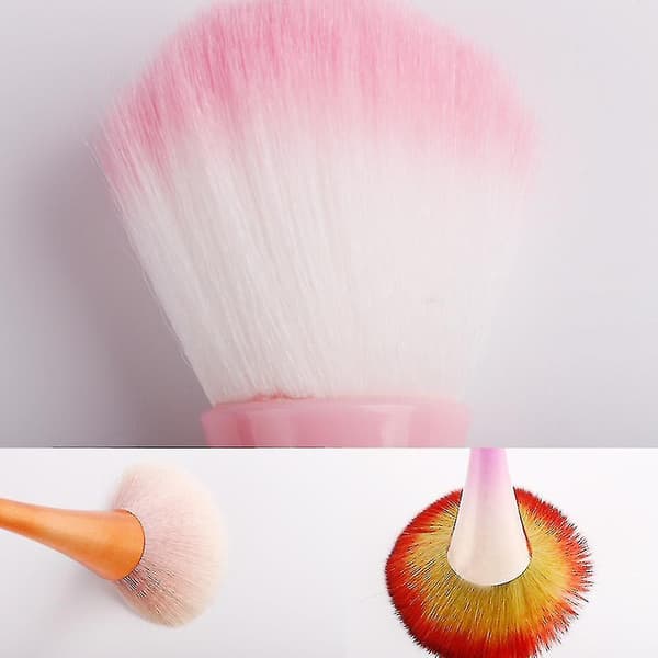 2 stk. blød stor mineralpudderbørste, Kabuki makeupbørster, pink