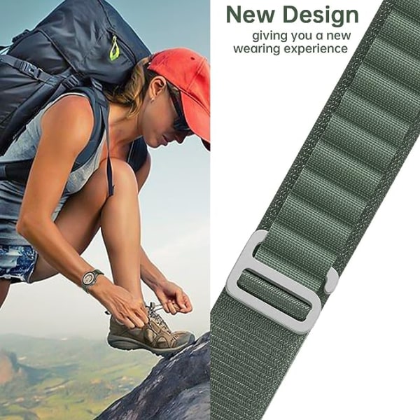 Loop Strap kompatibel med Samsung Galaxy Watch 5/4 40mm 44mm/Watch5 Pro,20mm Justerbar Sport Nylon G-krok Ersättning för Huawei Watch, Amazfit GTS