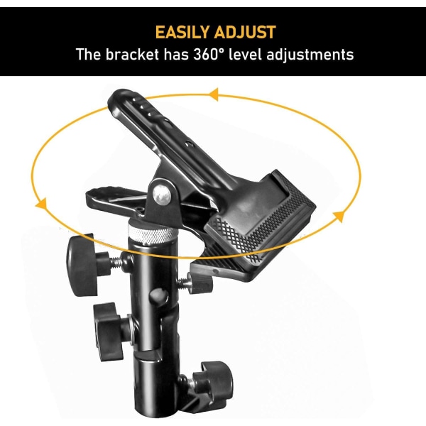 1PAKKE med paraplyreflektorholder, hunnskrue-adaptertråd i messing og 5/8\" lysstativfeste for reflektor