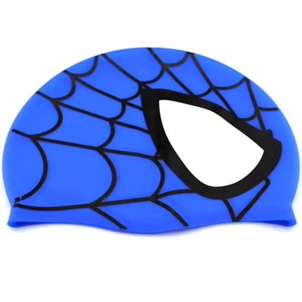 Cap, vattentät silikon unisex cap Spindelmönster cap(blå)