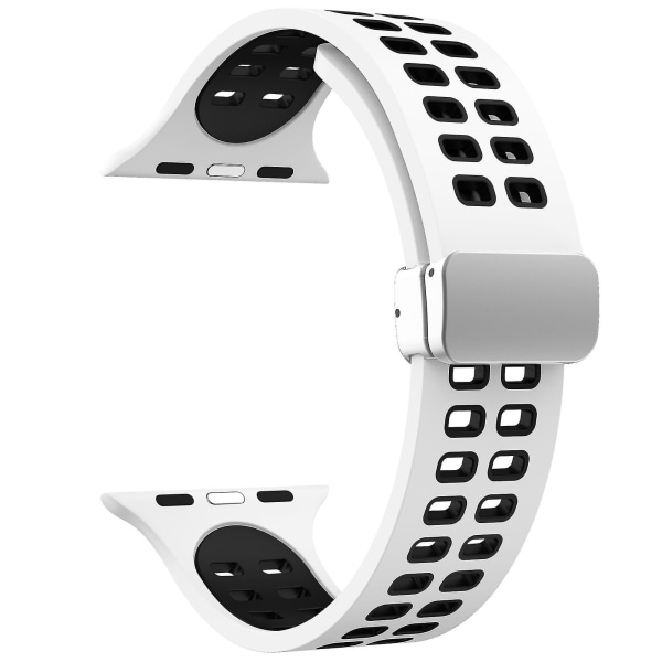 Rem för Apple Watch Band 42/44/45/49 mm magnetiskt spänne silikonarmband Iwatch Series 7 3 6