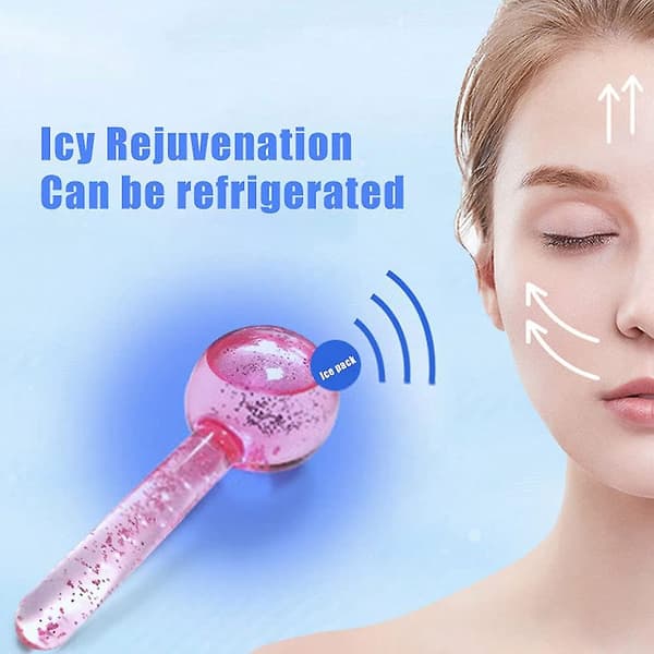 2-pack Ansiktskylande Massageboll Magic Ice Ball Massagerulle Verktyg Ansiktsmassageboll Kylning