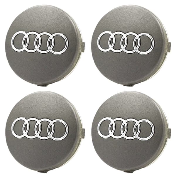 Audi Senterkopper / Hjulnav Bilmerke - 4-pakning Silver 60 mm