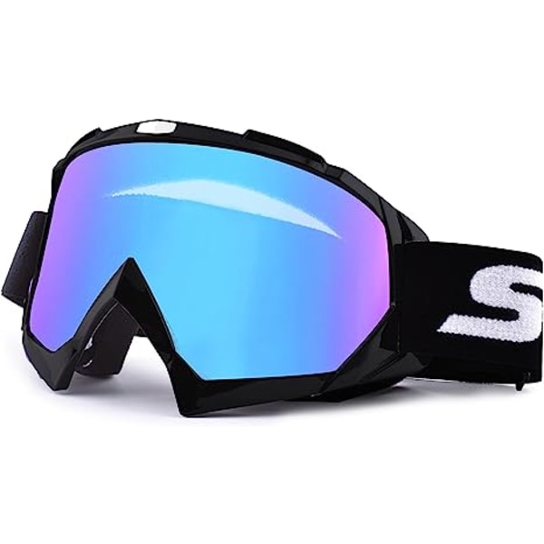 Motorcykelglasögon, Dirt Bike Goggles - UV-skydd Skyddsglasögon Vindskyddsglasögon Anti-skrapa Motorcykelglasögon/Klättring/Skidåkning