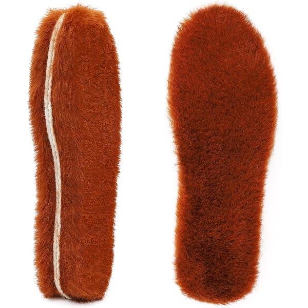 Vintervarme såler, tykke varme fluffy fleece såler (6UK), 1 par