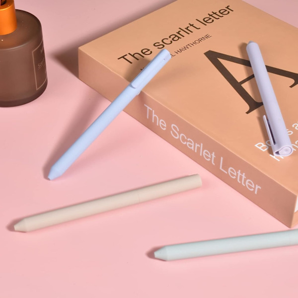 6 st färgade gelpennor, pastellfärgade bläckfärger, snabb torkande bläckpenna fin spets 0,5 mm smidig skrivning för skolmaterial journaling anteckningar brevpapper
