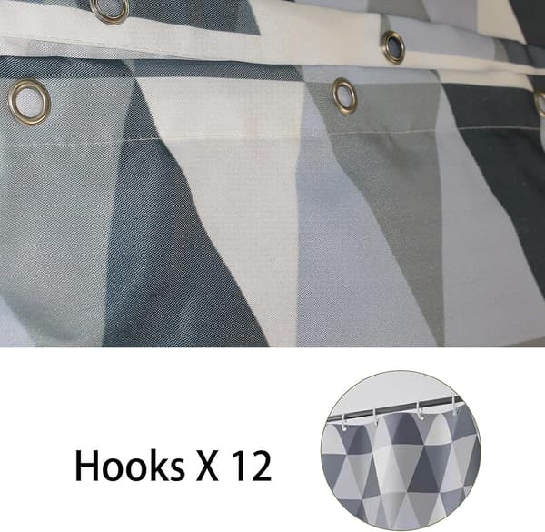 Polyester dusjforheng 180 x 200 cm, vanntett og muggsikkert dusjforheng, vaskbart Ride