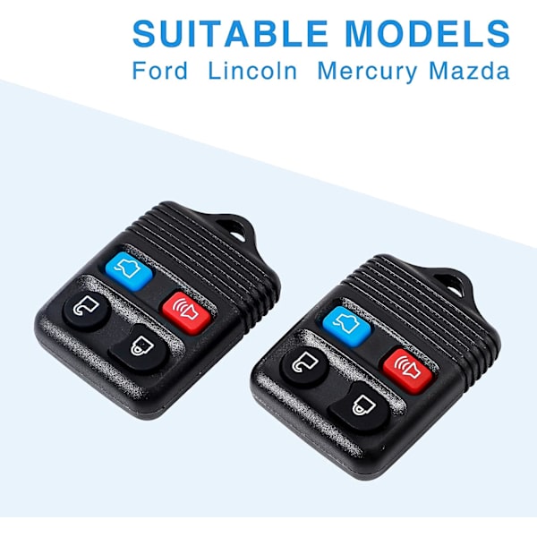 4-knappars fjärrkontroll för Ford Focus, 2 st