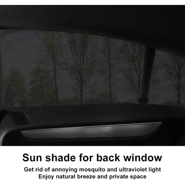 4Pack bilfönster solskydd, universal främre och bakre solskydd för bilfönster, stor storlek för de flesta fordon