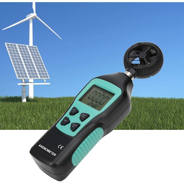 Digital Anemometer Vindhastighedsmåler 0,8~30,0m/s Bærbar Temperaturmåler Tester til Luftfartsindustrien
