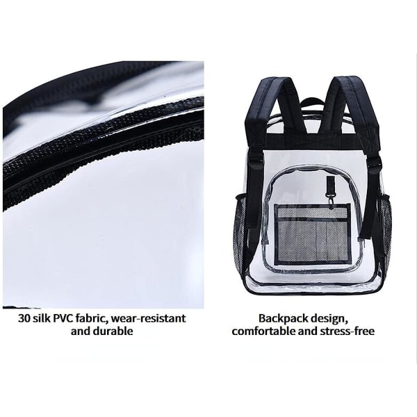 Klar ryggsäck, Kptoaz Heavy Duty Transparent ryggsäck Ultratjock PVC Vattentät Klar ryggsäck