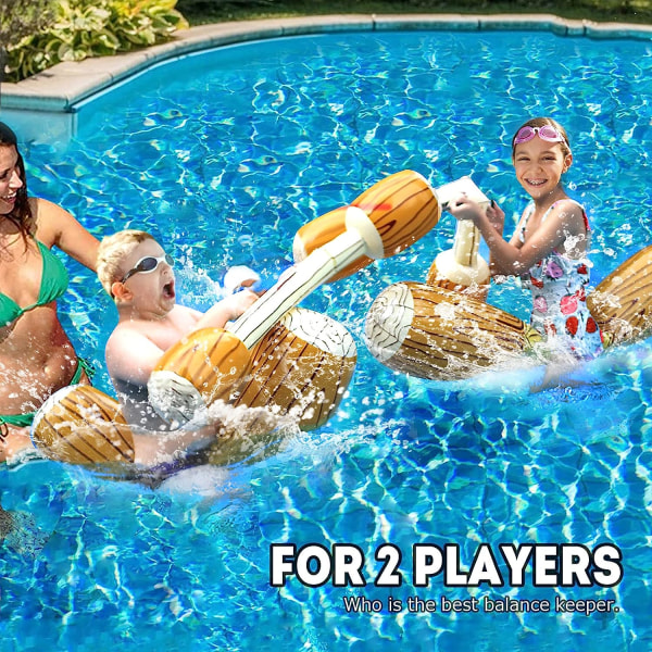 Uppblåsbara poolspel för vuxna barn Uppblåsbara poolflottörer Poolleksak Utomhus Vattenleksaker Uppblåsbara poolstridsbjälkar Poolflottar Poolparty (L)