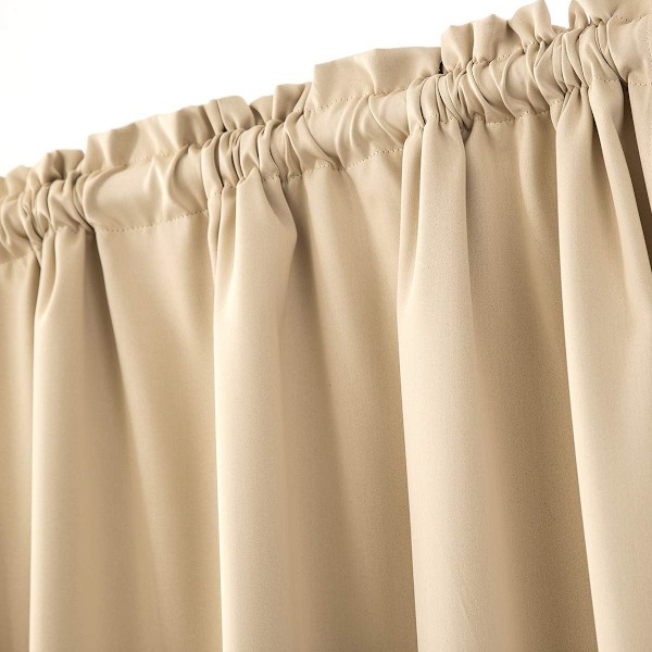 Parvekkeen Ovi Verhot Yksivärinen Parvekkeen Ovi Verhopaneeli Pimennysverhot Olohuoneeseen Keittiöön Makuuhuoneeseen Ruokasaliin, 1 Paneeli (Beige, 64*183cm) 64*183cm
