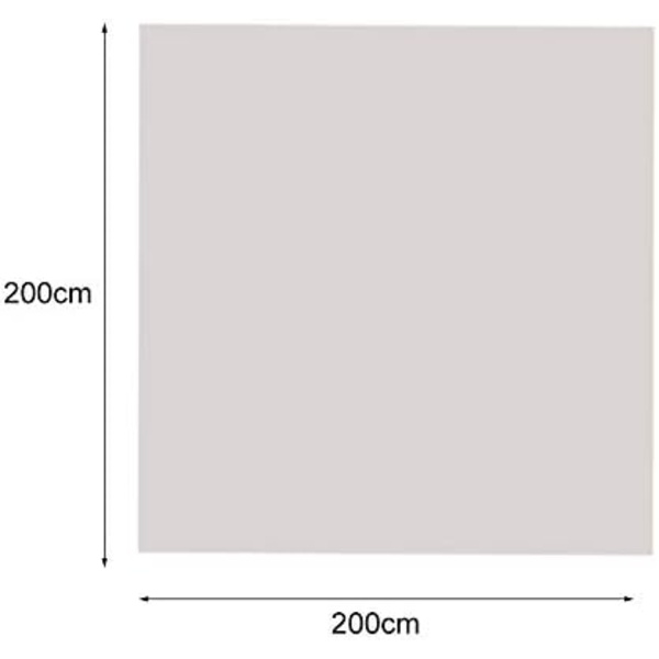 Transparent vattentät presenning med öljetter - 2 x 2 m - Fällbar och väderbeständig presenning - Rep ingår