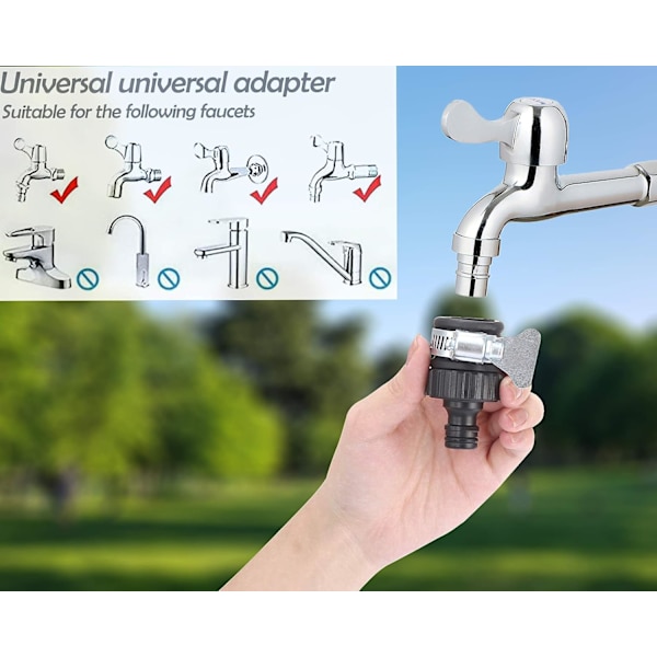 WiseHub 2 stk 16mm Universal Kranadapter Kobling Mikser Kjøkken Hage Slange Tilbehør Klemmer