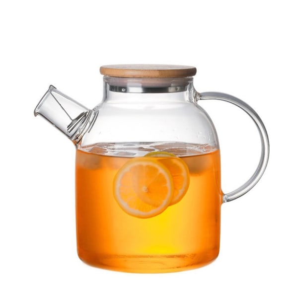 1,8 L Glas Tekande med Trælåg, Varmebestandig, Elegant Moderne Design Tekande til Te, Varmt Te oro