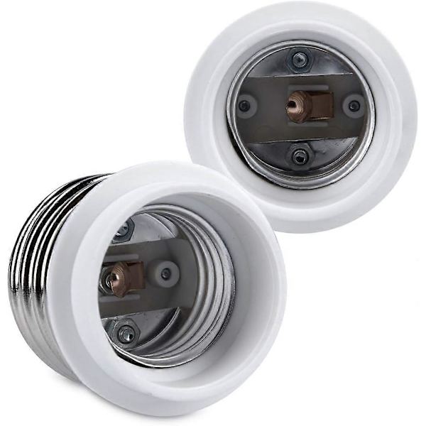 10x Sokkeladapter - 10x E40 til E27 Sokkelkonverter - E27 Base Lampeholder Adapter til Halogen LED Pære