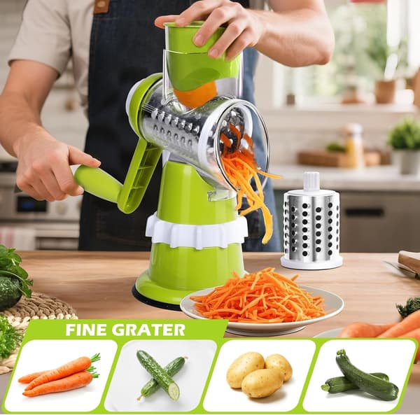 Multifunksjonell grønnsakskutter, manuell grønnsakskutter, grønnsakskutter, rustfritt stålblad, Julienne, terninger