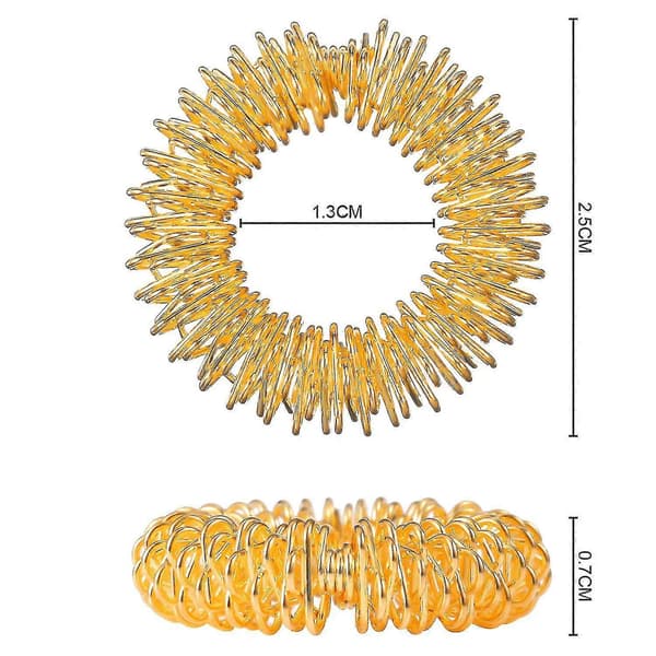 12 stk. Akupressurring Spiky Sensoriske Fingerringer Massasjeringer