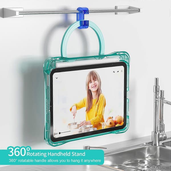 Fodral för iPad mini (2024)/mini (2021) Roterbart Ställ PC TPU Akryl Tablet Skydd - Ljusgrön