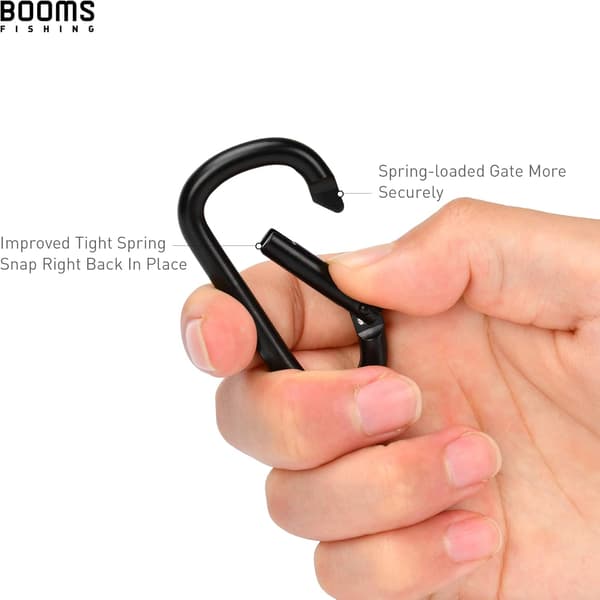 Karbinhake, 1.\" Liten karbinhake nyckelring, Flerfunktions aluminium D-ring karbinhake, 6-pack