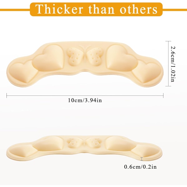 6 par skor med extra stor hälkudde, hälskydd