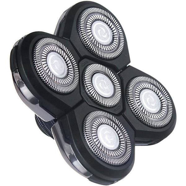5 Razor Heads, Vaihdettavat terät, Universaali parranleikkuri, Nopea kelluke, Kaksoisrengas, Ei yhteensopiva Remington-parranajokoneiden ja -parranajokoneiden kanssa (Harmaa)