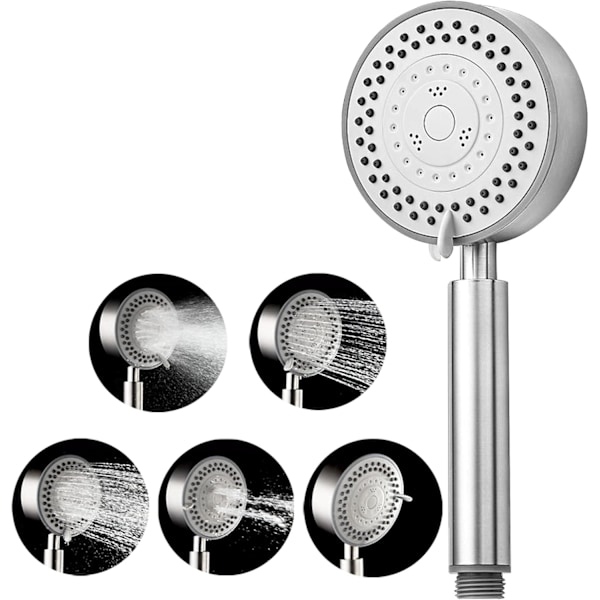 Shower, hand shower, SUS304 stainless steel shower, five levels