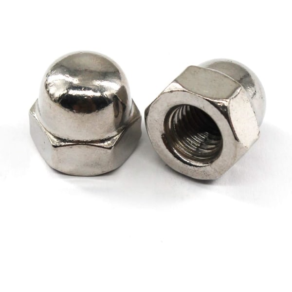 M6 Acorn Cap Nut Hex Nut Sæt 304 Rustfrit Stål (30 stk.)