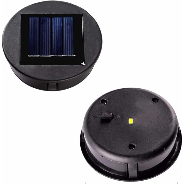 2-pack Solar Lights ersättning LED-lampor, solpaneler, lyktor, ersättningsskydd, hängande lampor utbyte