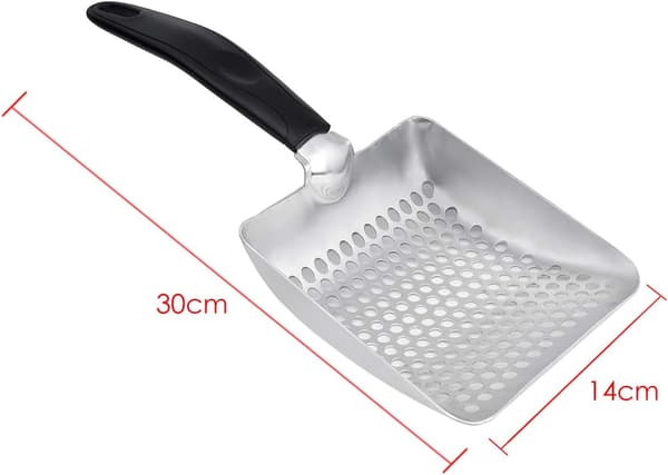 Speciell djup metall kattsandsspade för kattsandsspade