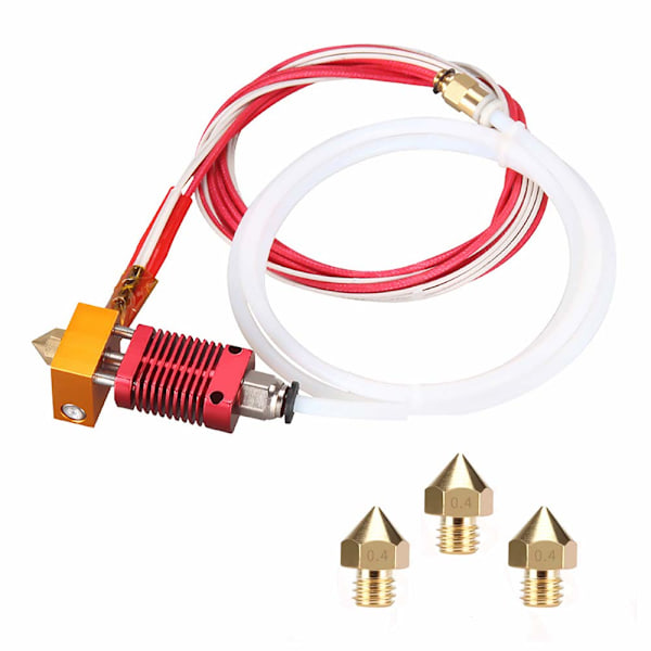 3D-printerdysekit MK8 Hotend-kit Kompatibel med Alfawise U20 U30 Creality Ender 3 Samlet MK8 Ekstruder Hot End-kit