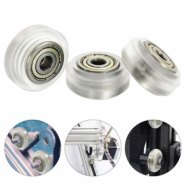 6 stk. Polycarbonat CNC 3D-printer udskiftningslejer, der er kompatible med CR-7, CR-8, CR-10, CR10S, 3 Pro Clear