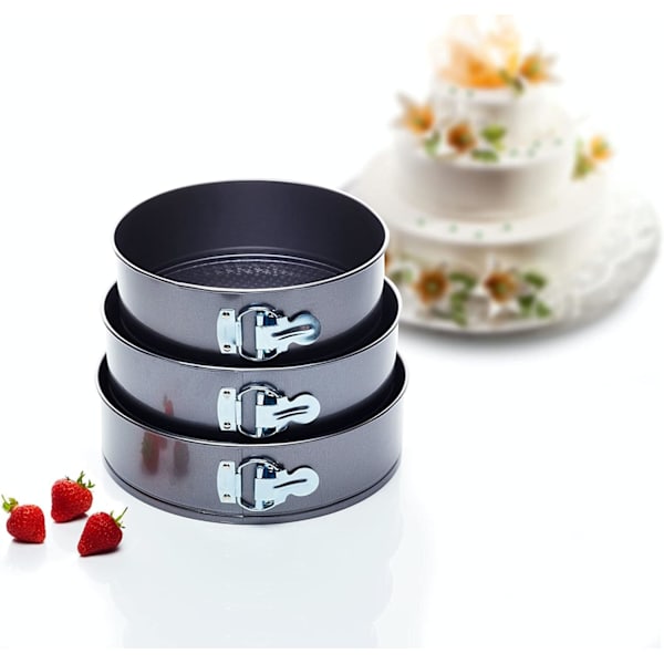 Kitchen Craft Kakkuvuoat Tarttumattoman Pinnoitteen Kera, 3 Kpl, Musta