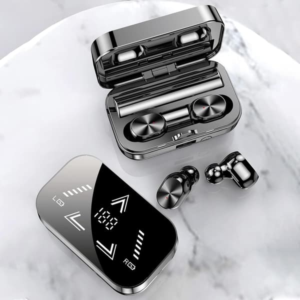 Digitalt strømdisplay Bluetooth-headset Mini privat modus True Wireless 5.2 Binaural In-ear