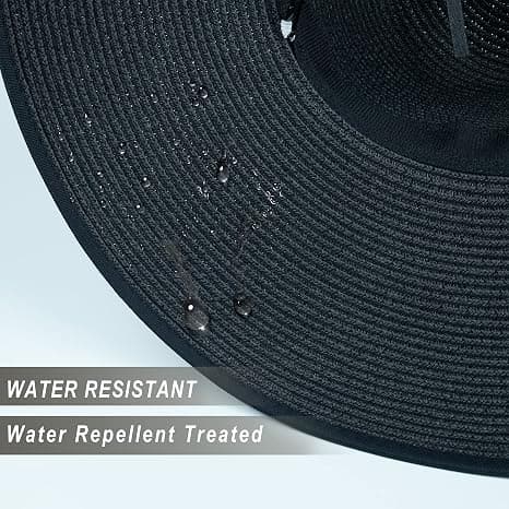 Dame Sommer Bredskygget Solhat Strand Foldbar Solhatte Floppy Roll Up Cap Uv UPF 50+ Caps black