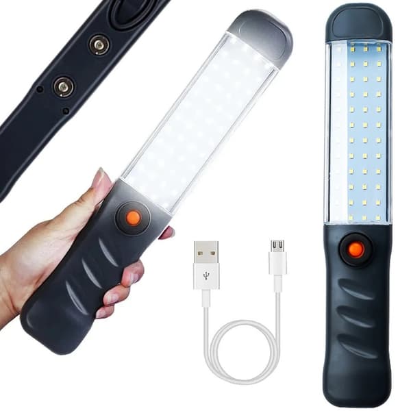 Tehokas työpajan taskulamppu 48 led cob usb koukku magneetti ladattava