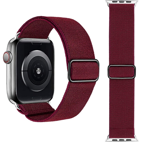 Heytea elastisk enkelöglad klockarmband är kompatibel med Apple Watch-armband 38/40/41mm, elastisk nylonfläta