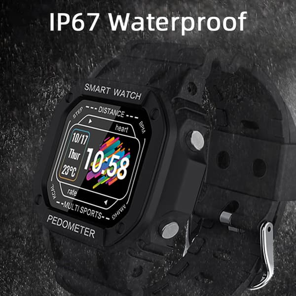 Smart Watch Touching IP67 Vandtæt, Sundhedsovervågning til Puls, Blodilt, Søvn