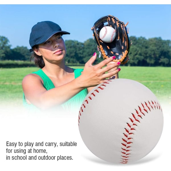 Profesjonell baseball, PVC håndsydd myk skumbaseball for voksne ungdomstrening profesjonell baseballkamp (2 stykker)
