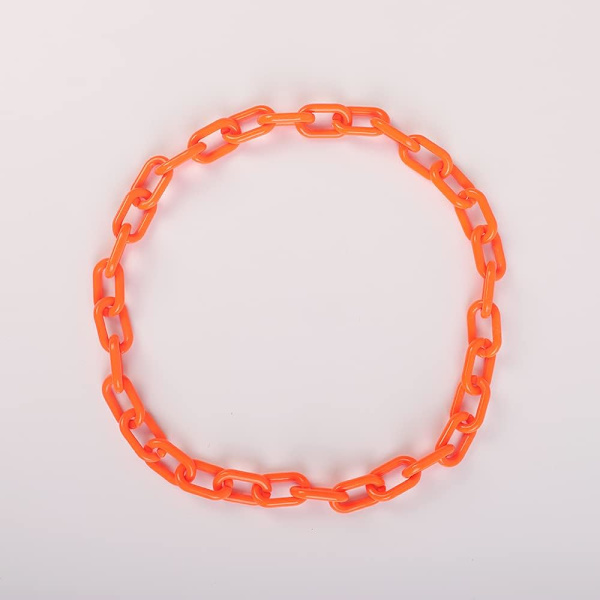 Överdriven lång gem i akryl Halloween kedja choker halsband minimalistisk färgglad chunky krage halsband för kvinnor och flickor (orange)