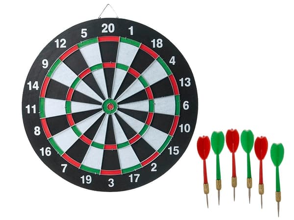 Dartskive med 6 pile - Dartskive - Dart black