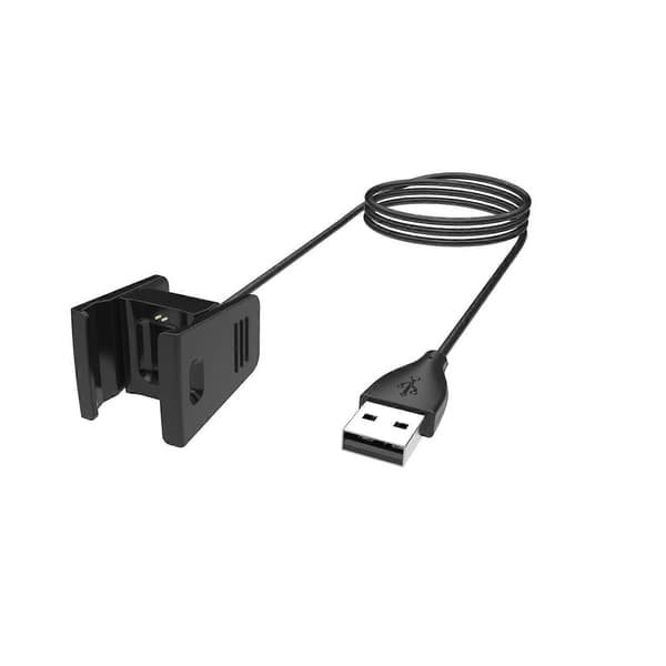 50 cm USB-latauskaapeli Fitbit Charge 2:lle - Musta