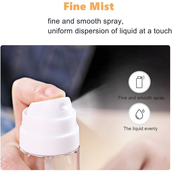 Mini små sprayflaskor, aerosol fin dimma Lockig sprayflaska tom 2 pack/50 ml (rosa och transparent färg)
