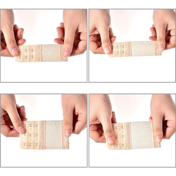 9-pack elastiska förlängningsset - BH-bandförlängningar i 3 färger
