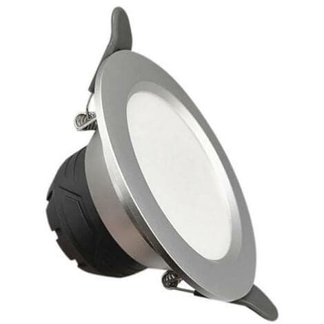 5W Rund LED-innfelt spotlight SØLV hvitt lys.