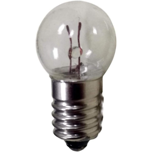 DC 50 st E10 2,5V 0,3A Varmvit Miniatyrlampa Skruvbas