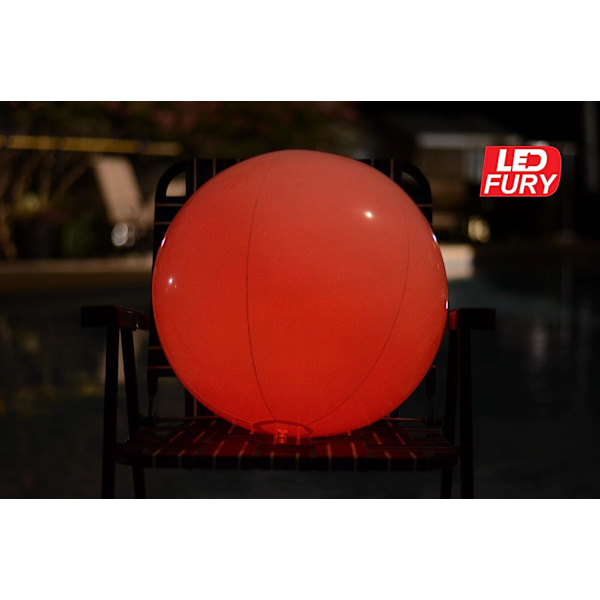 Stor flytande uppblåsbar med färgförändrande ljus i mörk strandboll leksak för sommarpool/strandfest